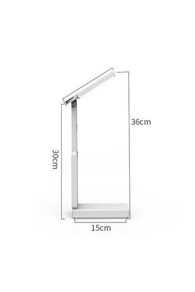 Choice مصباح LED محمول قابل للطي مزود بساعة وبطارية 4800 مللي أمبير، مع منفذ ...