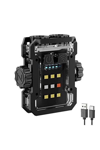 Choice مصباح يدوي صغير قابل لإعادة الشحن بمنفذ USB-C، مزود بإضاءة طوارئ حمراء...