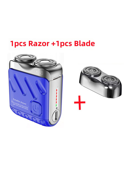 Choice1 blue and blade Mini Electric Shaver Dual Head Waterproof Type-C Recha...