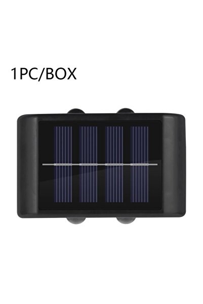 Choice Solar Light Black Outdoor LED 4 Solar Wall Lamp Waterproof Upper and L...
