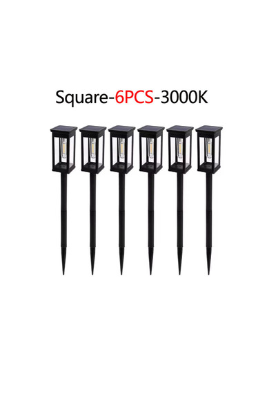 Choice3 مجموعة إضاءة دافئة بيضاء مكونة من 6 قطع مربعة، 2/4/6 قطع، تعمل بالطاق...