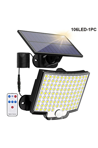 Choice كشافات شمسية خارجية 106/318 LED، مزودة بإضاءة تعمل بالطاقة الشمسية مع ...