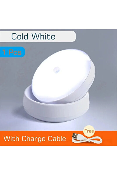 Choice مصباح ليلي LED أبيض بارد، قابل للشحن عبر منفذ USB، مزود بخاصية استشعار...