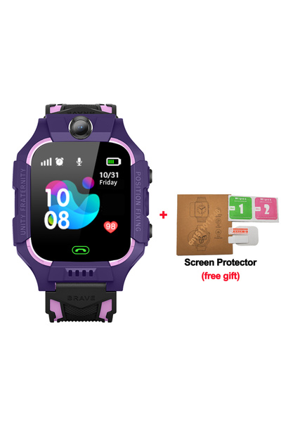 Choice ساعة ذكية للأطفال من KGG Q19، لونها بنفسجي، تدعم شريحة SIM، مزودة بكام...