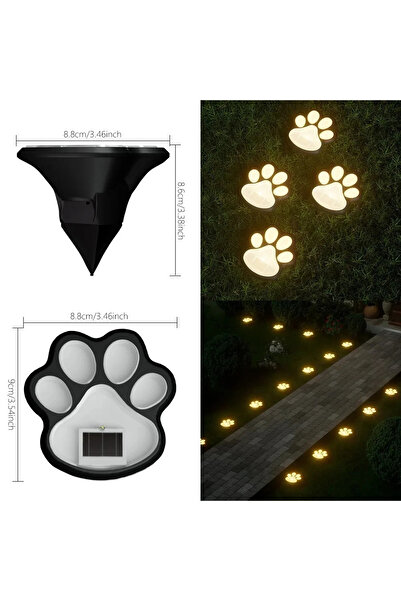 Choice Warm Light Outdoor LED Solar Light Waterproof Dog Cat Animal Paw Print...