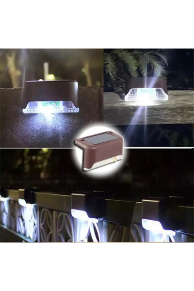 Heinast 12pcs Brown White light 1~20PCS Solar Deck Light Outdoor IP65 Waterpr...