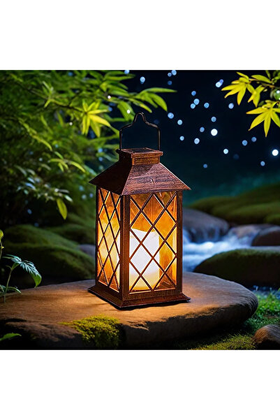 Choice مصباح شموع شمسي خارجي بقوة 0-5 واط، قطعة واحدة، مصباح شموع مزخرف مع تش...