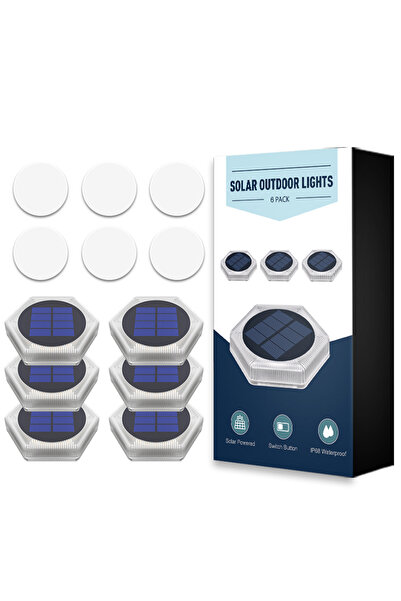 Choice مصابيح LED خارجية تعمل بالطاقة الشمسية EL-SD-4-6B زرقاء اللون، تعمل تل...