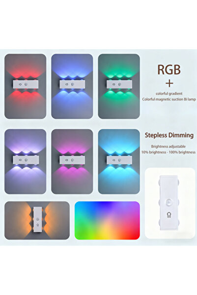 Choice RGB style2 Smart RGB Gradient Night Light Double-head Cabinet Lamp Mag...