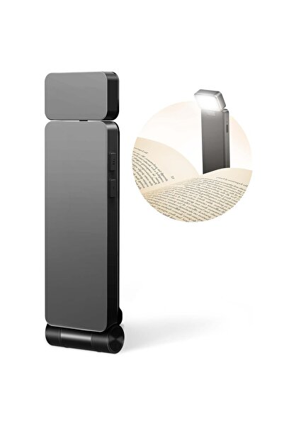 Choice مصباح كتاب LED أسود قابل لإعادة الشحن بمشبك، 3 ألوان و5 سطوع، ضوء ليلي...