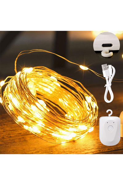 Choice أضواء سلسلة LED دافئة من 3M، قابلة لإعادة الشحن، أضواء خرافية صغيرة مت...