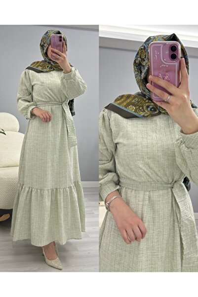 STİLSEN Brochette Gifted Tesettür Full-Length Dress