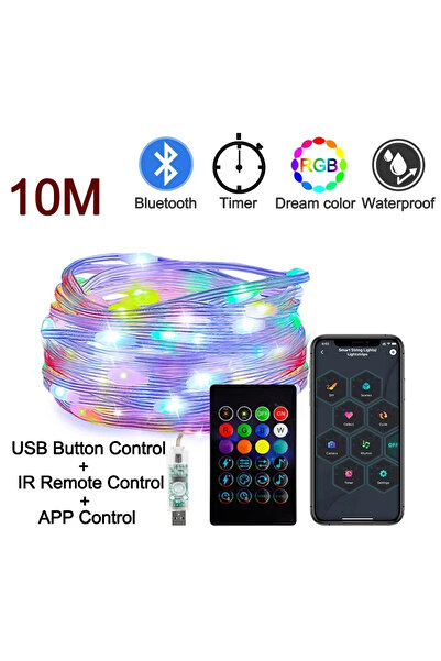 Choice سلسلة إضاءة ذكية بطول 10 أمتار (2-30 متر) مزودة بشريط إضاءة LED RGB بت...