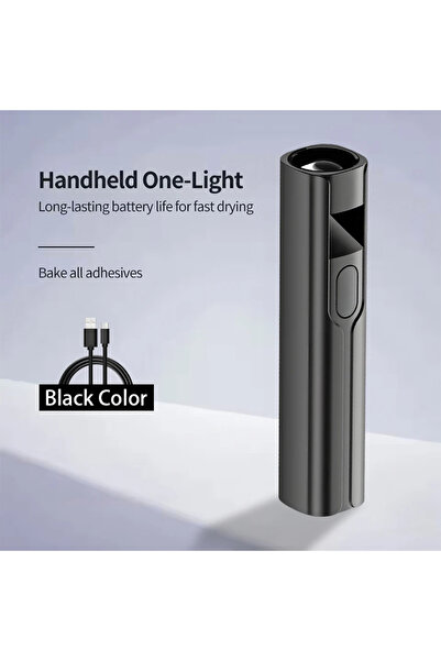 Choice مصباح LED صغير محمول أسود اللون، قابل لإعادة الشحن، يعمل بالأشعة فوق ا...