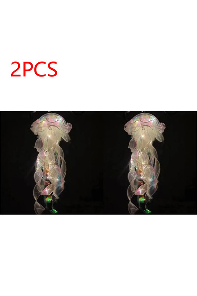 APWIKOGER مصباح ليلي أبيض على شكل قنديل بحر، يعمل ببطارية زر، يُعلق على السقف...