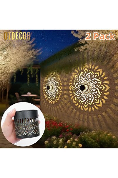 Choice مصباحان جداريان يعملان بالطاقة الشمسية، بقوة 1 واط، مقاومان للماء بمعي...