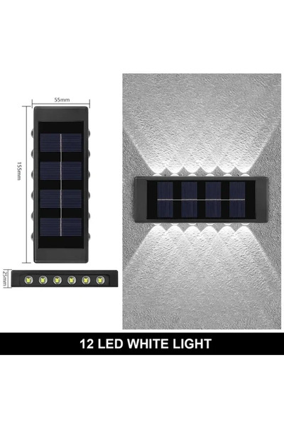 Choice 12LEDS white Solar Outdoor Wall Light 2-12 LED Waterproof Garden Light...