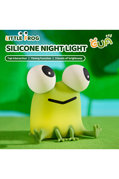 GGBEE مصباح طاولة LED على شكل ضفدع من السيليكون، قابل لإعادة الشحن، ضوء ليلي ...