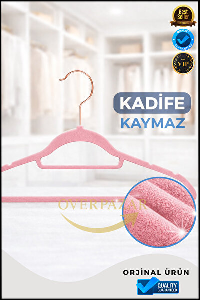 Overbazaar Umeraș pentru haine anti-alunecare din catifea – Design subțire, c...