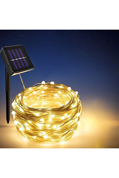 Choice مصباح شمسي خارجي بطول 30 مترًا، مزود بـ 300 مصباح LED دافئ، يعمل من ال...