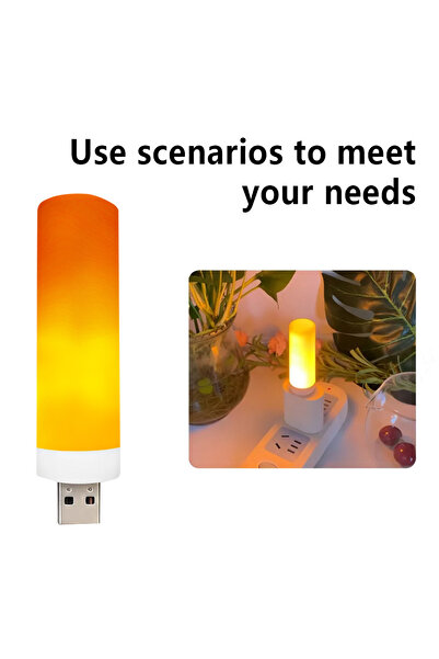 Choice 1 Piece USB LED Simulated Flame Bulbs Night Light USB Lamp Atmosphere ...