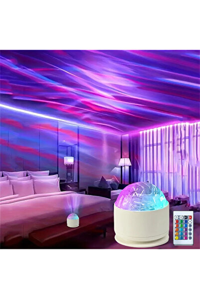 Choice جهاز عرض ضوئي بتقنية LED بتأثير الشفق القطبي، مزود بمقبس USB، يعرض 16 ...