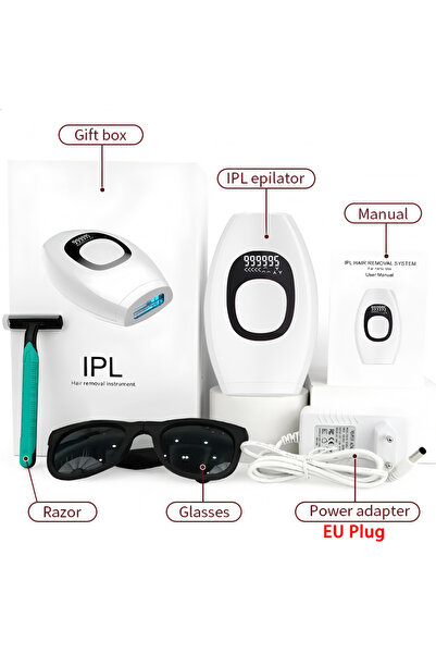 Choice EU White Electric Laser Depilator IPL Pulses Hair Removal Handset Home...