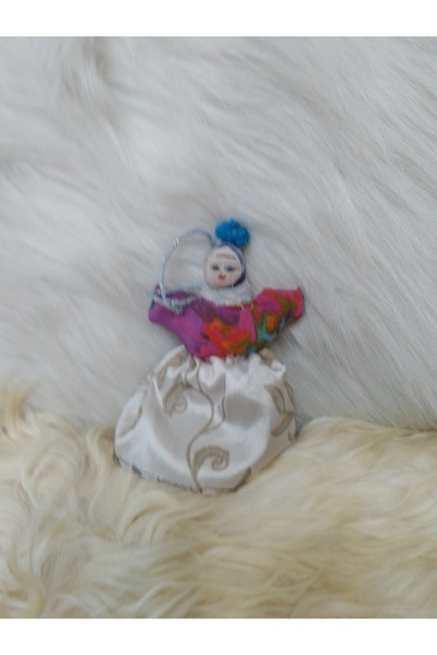 ŞAHMERDANOĞLU 14x10 cm Kayseri-Yeşilhisar Soğanlı Bebeği, Arabanızın Aynalığı...