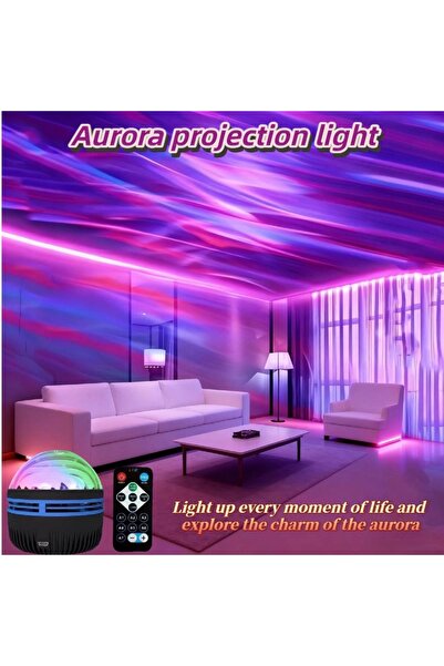 Choice مصباح عرض سماء مرصعة بالنجوم بتقنية LED، يُحاكي أضواء الشمال، بألوان R...