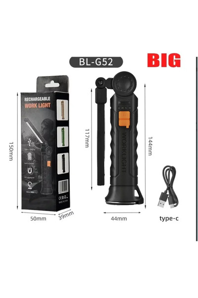 Choice1 مصباح عمل متعدد الوظائف قابل للدوران من XIWANGFIRE BIG، مصباح يدوي قا...