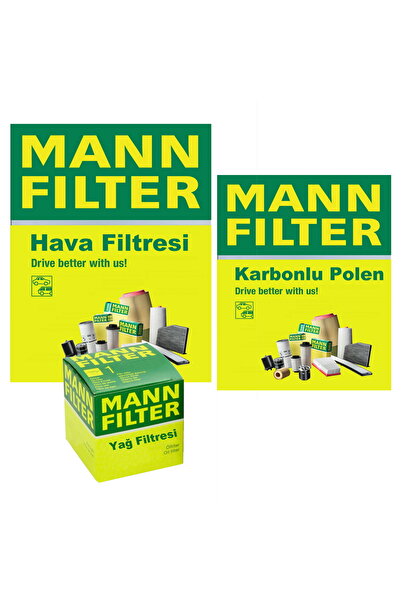 Mann-Filter Opel Astra K 1.4 Filtre Bakım Seti 2015-2019 3KP Hava+Yağ+Karbonlu