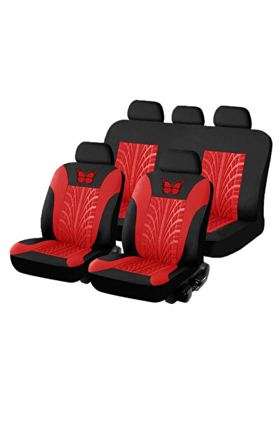 HALAMODO طقم أغطية مقاعد سيارة مطرزة بنمط ذبابة اليعسوب، مكون من 3 قطع