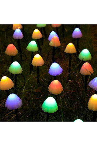 Choice 0-5W 3.5 meters 10 lights colorful 10 LED Solar Mushroom Lights Outdoo...