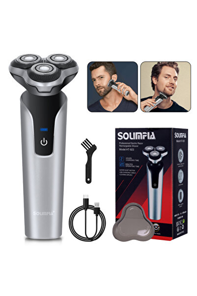 Choice ماكينة حلاقة اللحية سيلفر سوليمبيا للرجال، ماكينة حلاقة كهربائية لاسلك...