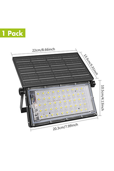 Choice مصباح كشاف شمسي محمول واحد، مصباح عمل LED خارجي قابل للطي يعمل بالطاقة...