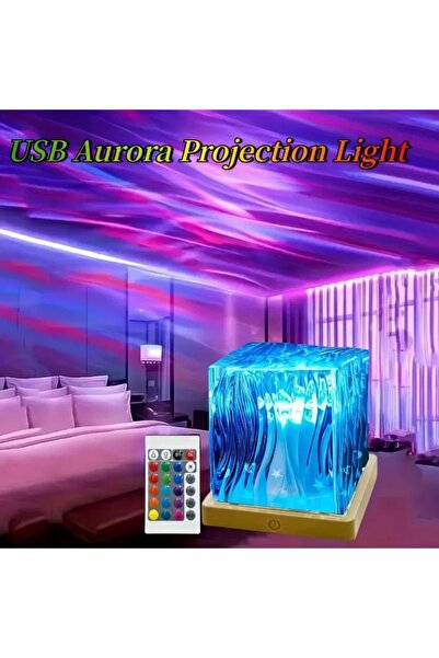 Choice مصباح عرض ليلي جديد S-16-aurora بـ 16 لونًا، يتميز بتأثير تموجات الماء...
