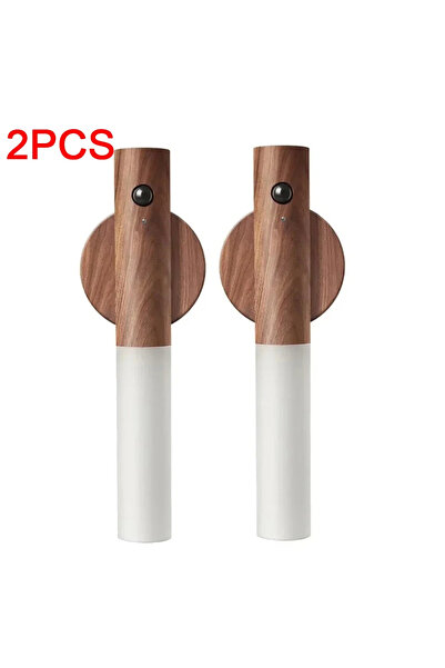 Choice Style A 2PCs Intelligent Wooden Magnetic Suction Lamp LED Charging Nig...