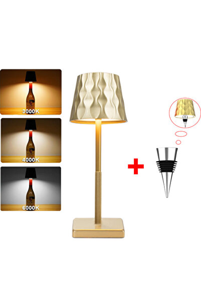 Choice Gold 2025 New LED Table Lamp Wireless Wine Bottle Lamp 2-in-1 3 Colors...