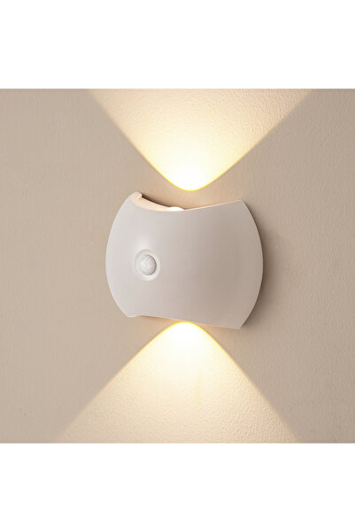 Choice مصباح جداري ذكي أبيض اللون، يعمل بمستشعر، مناسب للممرات، مزود بمنفذ US...