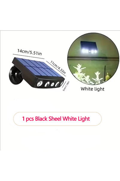 Choice7 black-white light-1 Powerful 4 LED Solar Security Lights Outdoor Deco...