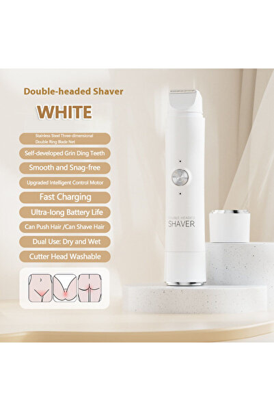 Choice WHITE Double Head Electric Epilator Women Rechargeable Painless Hair R...