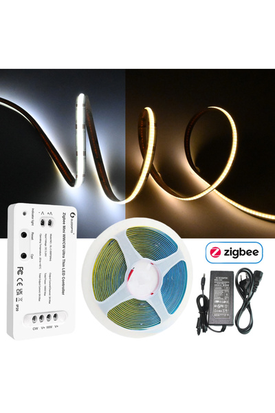 Choice طقم كامل بطول 5 أمتار مع قابس أوروبي، شريط إضاءة LED صغير بتقنية Zigbe...