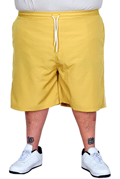 ModeXL Mode XL Великий розмір Чоловічі морські шорти White Line 21451 ГІРЧИЦЯ