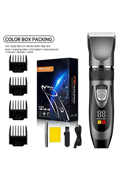 Choice مجموعة ماكينة حلاقة شعر كهربائية منزلية احترافية مكونة من 9 قطع مع شاش...
