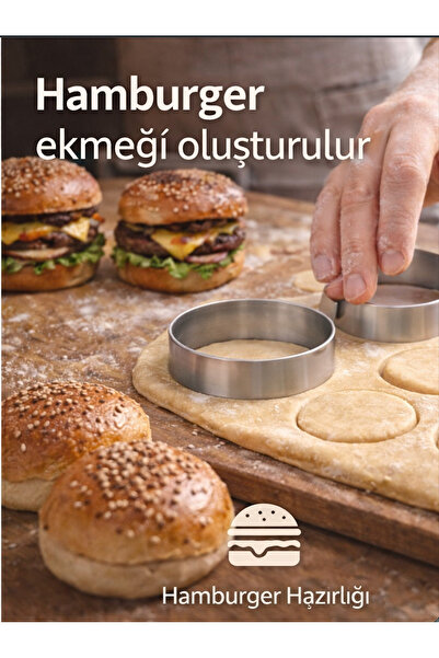 Owersea Yuvarlak Kurabiye Kalıbı Paslanmaz Çelik Set Pankek Yumurta Halkası Ç...