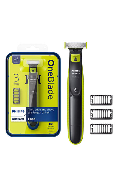 Philips Gray Norelco One Blade QP2520/70, wet/dry with 3 trimmers,，up to 45 m...