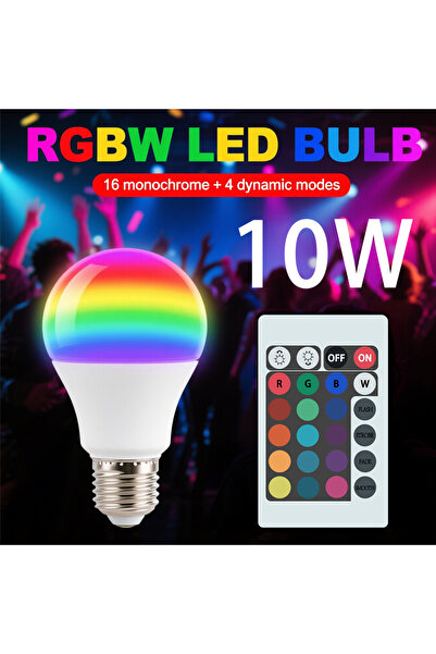 Choice 10W E27 16 Colors RGBW Bulb LED Multicolor Bulb E27 Base 220V Househol...