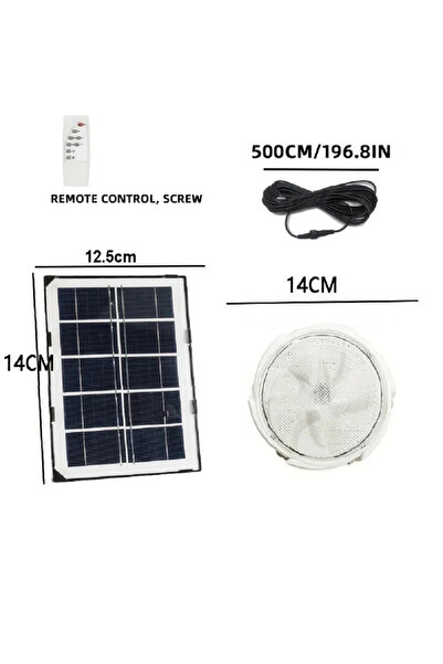 Choice 14cm LED Solar Balcony Ceiling Lights for Outdoor Garden Porch Lightin...