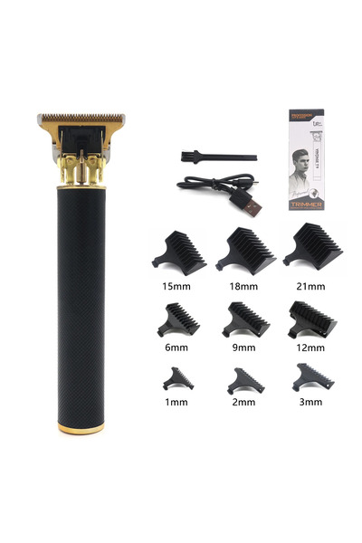 Choice ماكينة قص الشعر الكهربائية اللاسلكية T9 الكلاسيكية باللون الأسود، متوف...