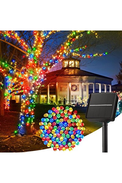 Choice سلسلة إضاءة شمسية خارجية مقاومة للماء، 50 مصباح LED RGB أو 100 مصباح L...